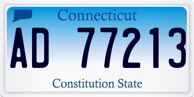 CT license plate AD77213