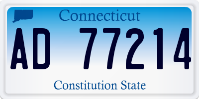 CT license plate AD77214
