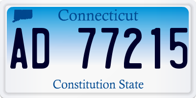 CT license plate AD77215