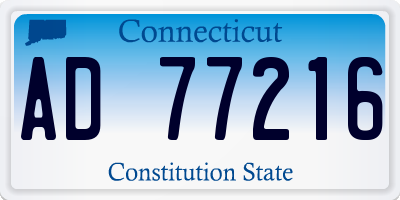 CT license plate AD77216
