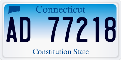 CT license plate AD77218