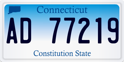 CT license plate AD77219