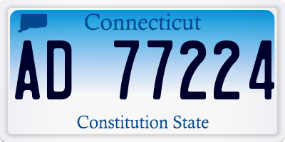 CT license plate AD77224