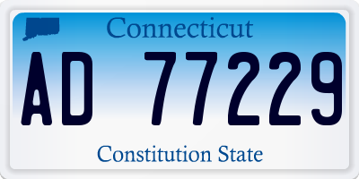 CT license plate AD77229