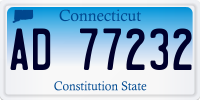 CT license plate AD77232