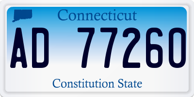 CT license plate AD77260