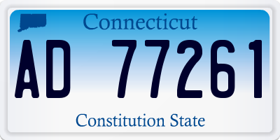 CT license plate AD77261