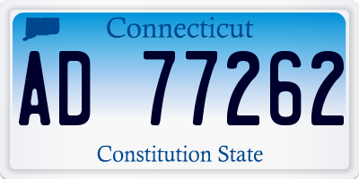 CT license plate AD77262