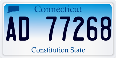 CT license plate AD77268
