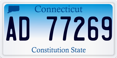 CT license plate AD77269