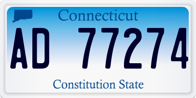 CT license plate AD77274