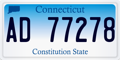 CT license plate AD77278