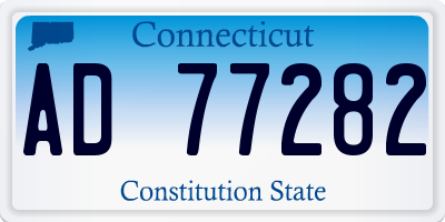 CT license plate AD77282
