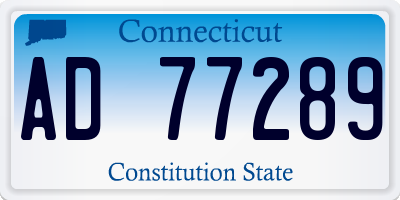 CT license plate AD77289