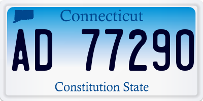 CT license plate AD77290