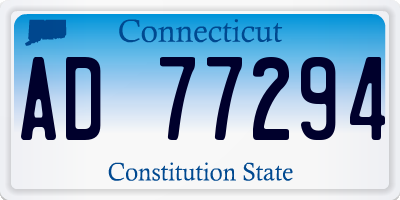 CT license plate AD77294