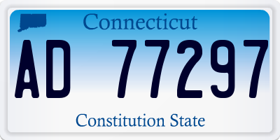 CT license plate AD77297