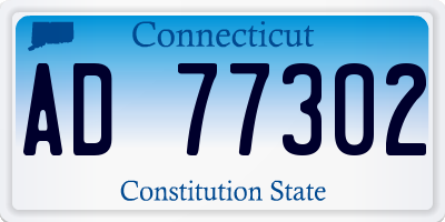 CT license plate AD77302