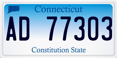 CT license plate AD77303