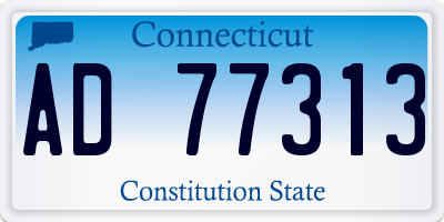 CT license plate AD77313