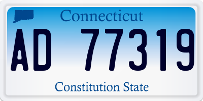 CT license plate AD77319