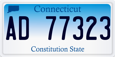 CT license plate AD77323