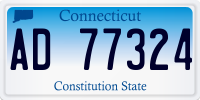 CT license plate AD77324