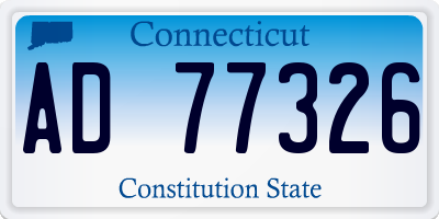 CT license plate AD77326