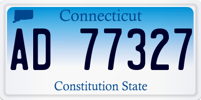 CT license plate AD77327