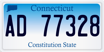 CT license plate AD77328