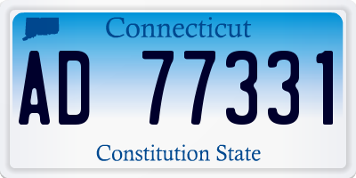 CT license plate AD77331