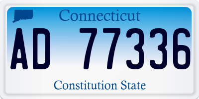 CT license plate AD77336