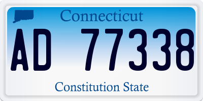 CT license plate AD77338