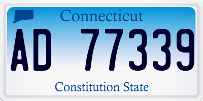 CT license plate AD77339