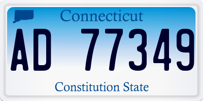 CT license plate AD77349