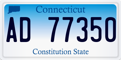 CT license plate AD77350