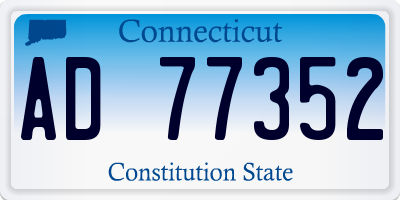 CT license plate AD77352