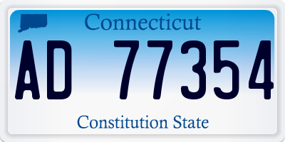 CT license plate AD77354