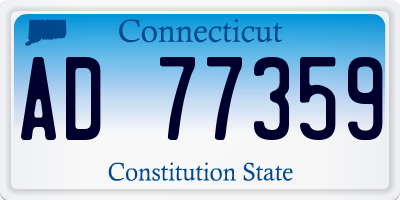CT license plate AD77359