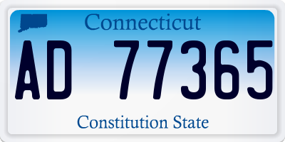 CT license plate AD77365