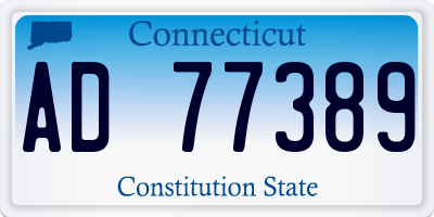 CT license plate AD77389