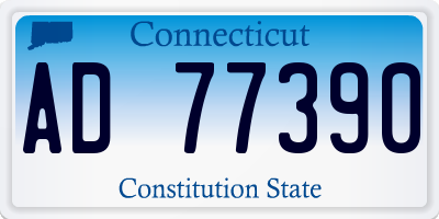 CT license plate AD77390