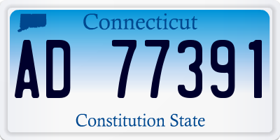 CT license plate AD77391
