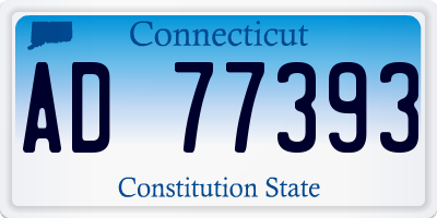CT license plate AD77393