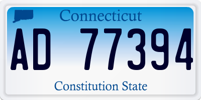 CT license plate AD77394