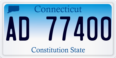 CT license plate AD77400