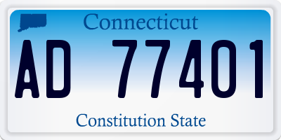 CT license plate AD77401