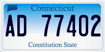CT license plate AD77402