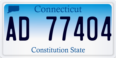 CT license plate AD77404