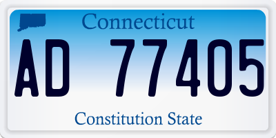 CT license plate AD77405
